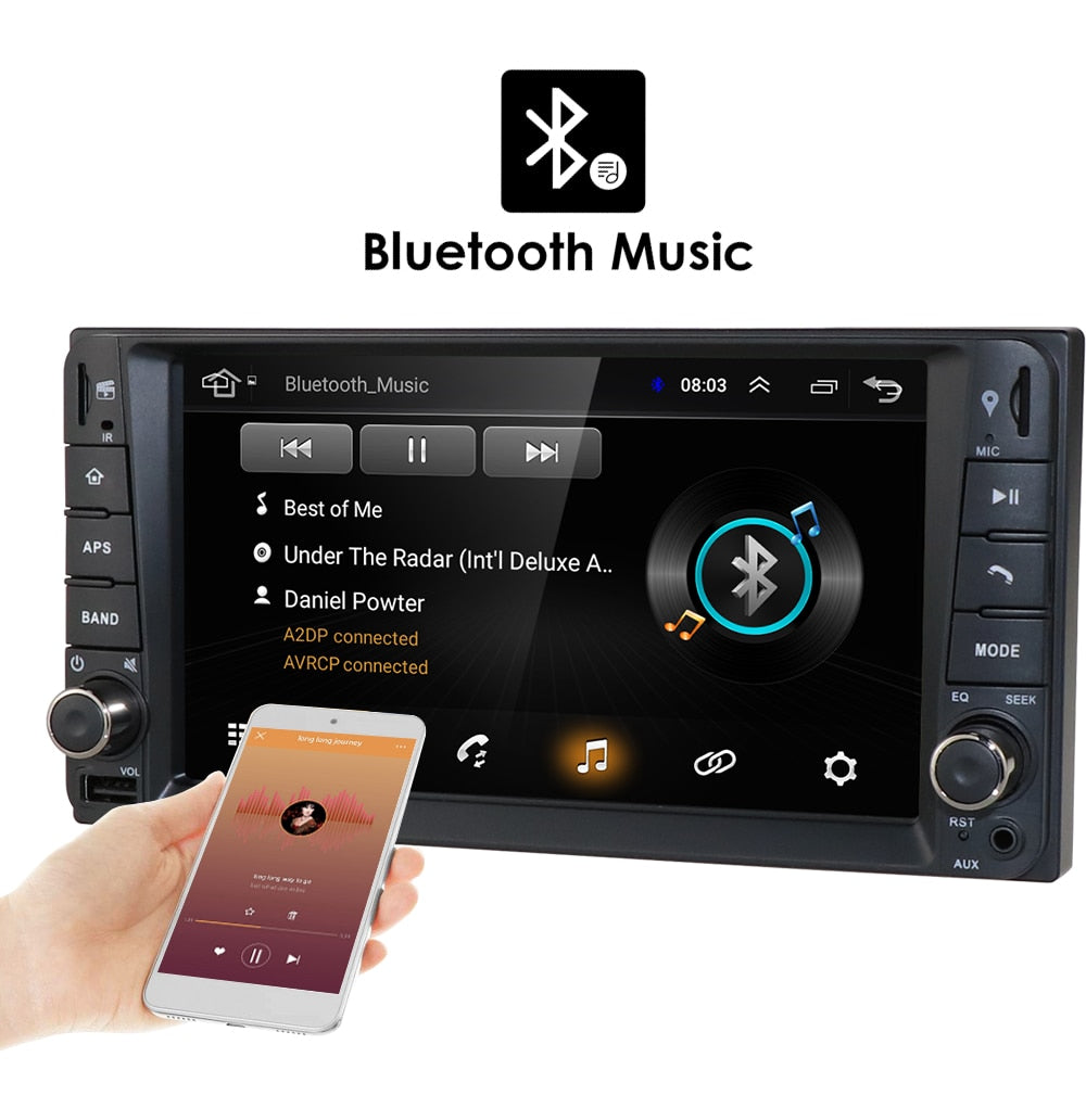 2 DIN 2G - 16G Android 9.0 Universal Car Multimedia Player Car Radio Player Stereo Compatible with Toyota HIACE COROLLA RAV4