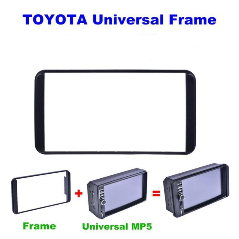 2 Din Car Stereo Frame Fascia Panel Compatible with Toyota For Aftermarket Stereo