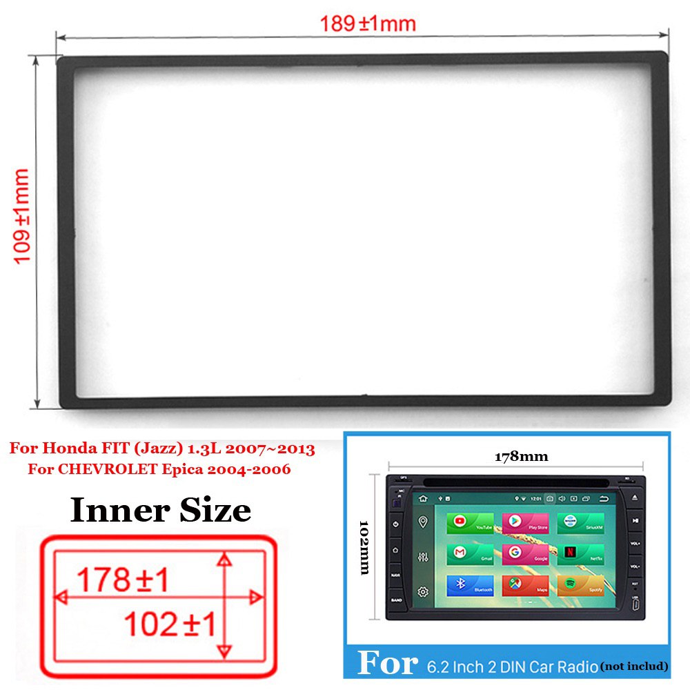 Honda Stereo Frame Fascia Panel Dash Car for 2Din Headunit