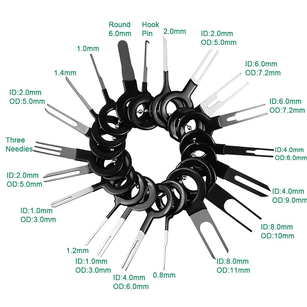 41pcs Car Terminal Removal Tool Wire Plug Connector Extractor Puller Release Pin Extractor Kit For CarPlug Repair Tool