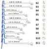 42Pcs PDR tools push Rods Dent Remover Tools Hail Damage Removal Car Ding Dent Repair Rod Hook