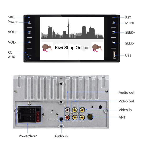 **SPECIAL!** Universal Car Stereo compatible with Toyota Double DIN Head Unit + Rear View Camera, Bluetooth, Radio, Video Player