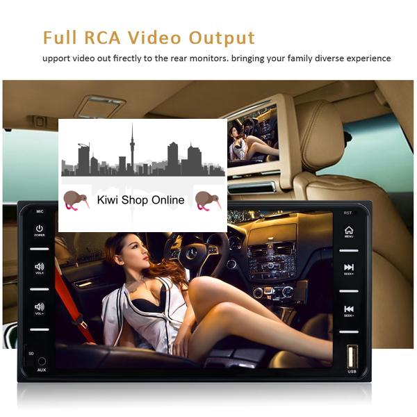 Universal Compatible with Toyota Car Stereo Double DIN Head Unit + 8 IR Rear View Camera, Bluetooth, Radio, Video Player