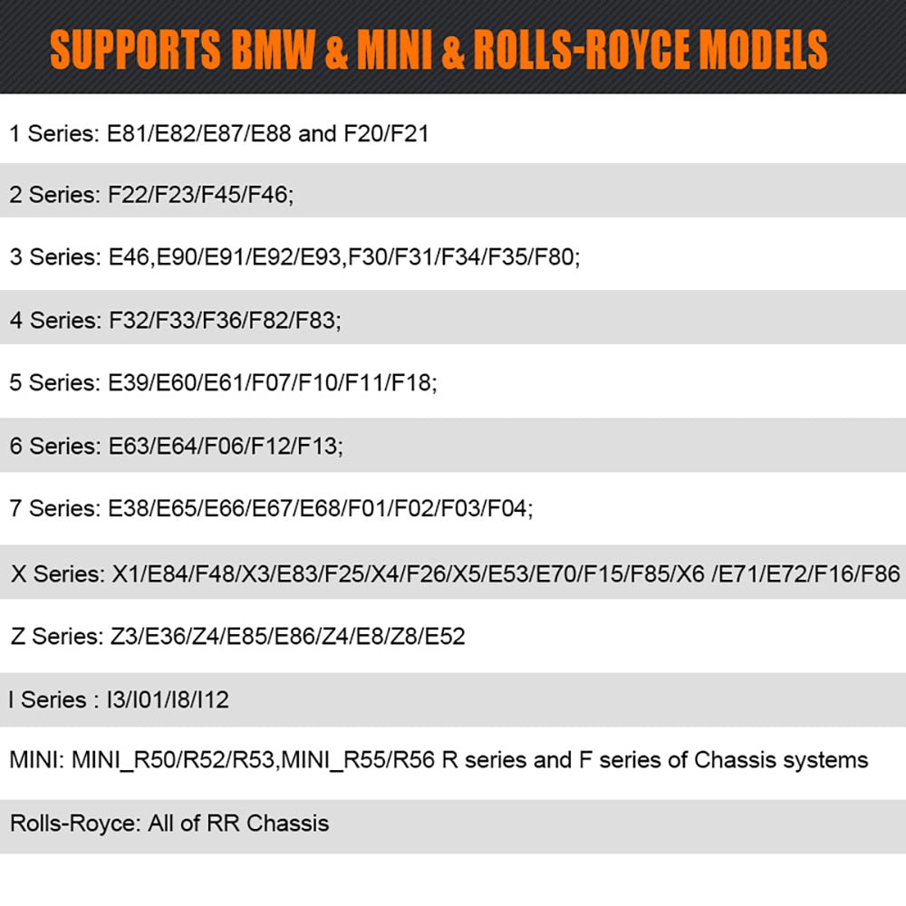 **SPECIAL** Scan Tool Suit BMW SRS SAS ABS EPB Oil Reset For BMW For Rolls Royce OBD OBD2 Diagnostic Tool