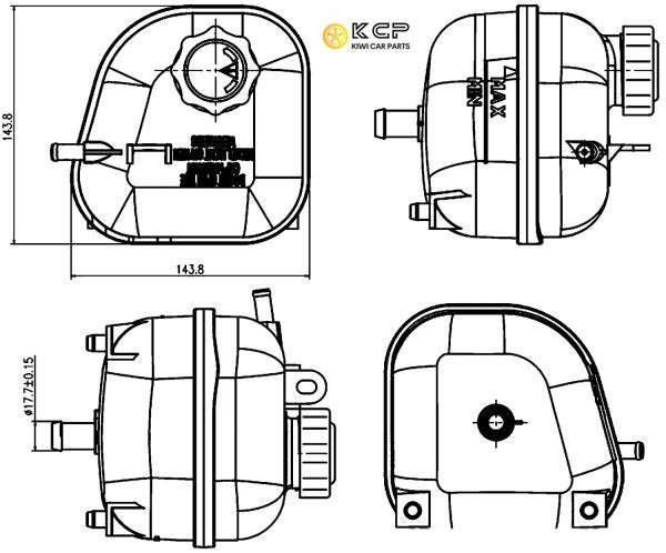 MAHLE / CLEVITE CRT85000S Coolant Reservoir