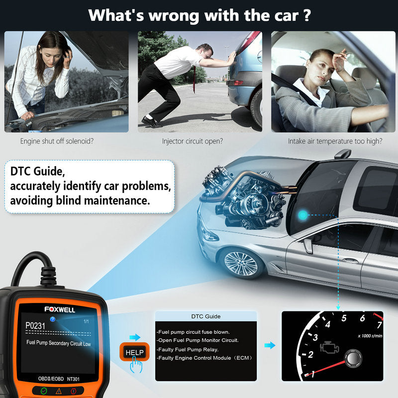 **SPECIAL** Foxwell NT301 OBD OBD2 Scanner Car Engine Diagnostic Scan Tool