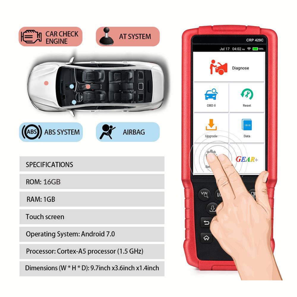 **SPECIAL** X431 CRP429C OBD2 Scan Tool for Engine, ABS, Airbag, AT + 11 Service CRP 429C Auto diagnostic tool Multi-language