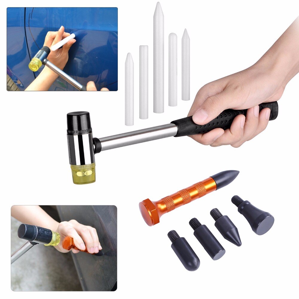 PDR Slide Hammer Rubber Hammer Glue Gun Glue Sticks Tap Down Pen LED Line Board Car Body Dent Damage Repair Tools Auto