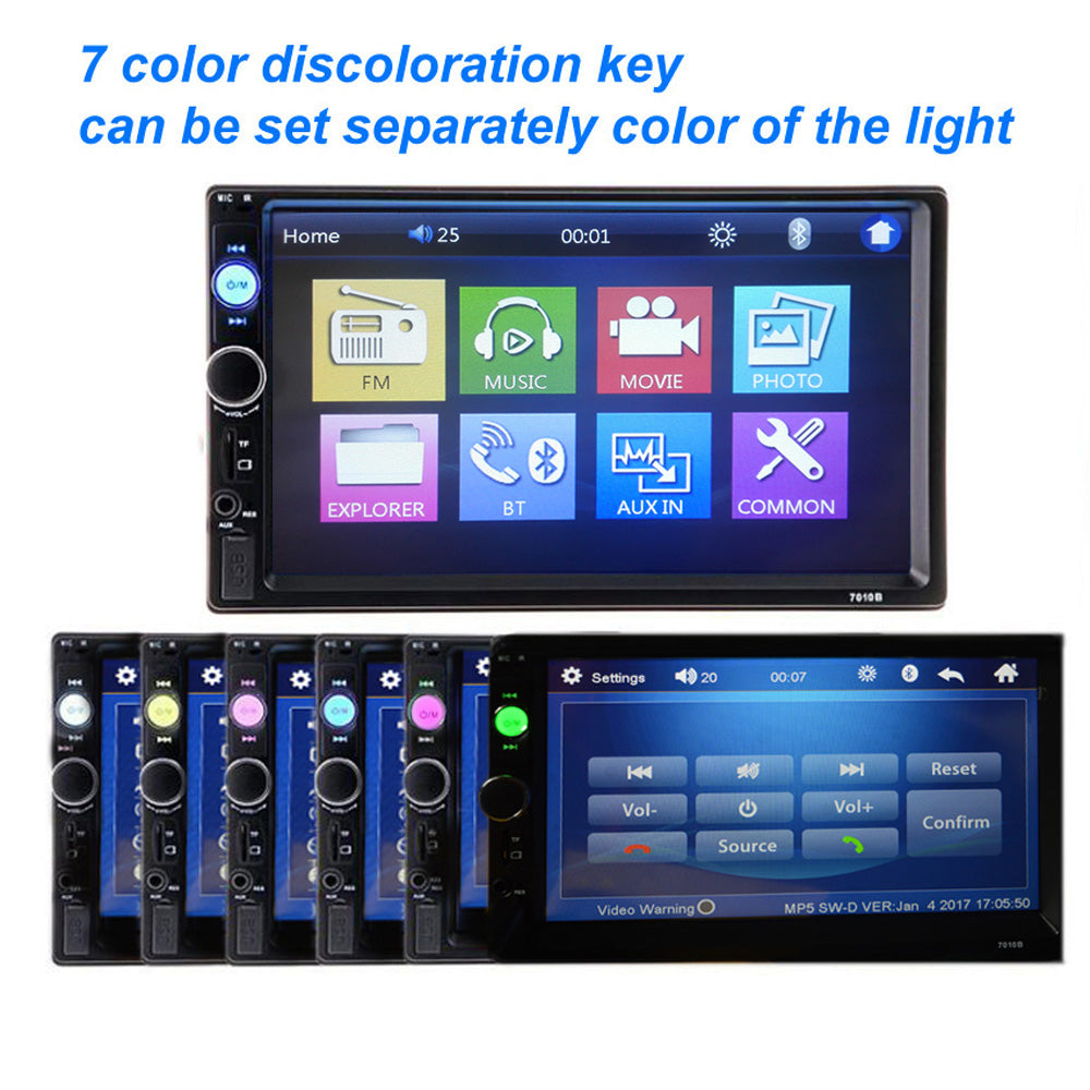 Car Stereo Double DIN Head Unit, Bluetooth, Mirror Link, Touch Screen