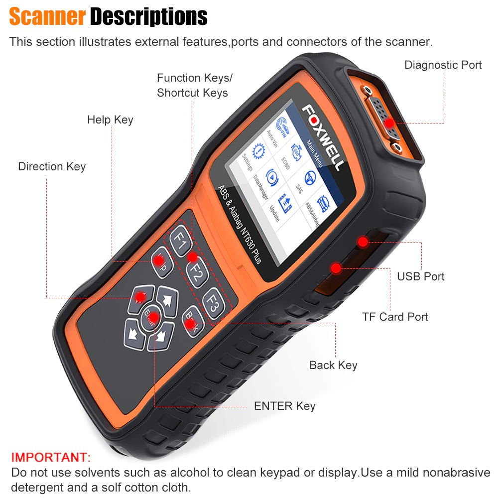 Foxwell NT630 Plus OBD2 Scanner OBD 2 ABS Airbag SRS SAS Crash Data Reset Auto ODB2 Car Diagnostic Tools OBD Automotive Scanner