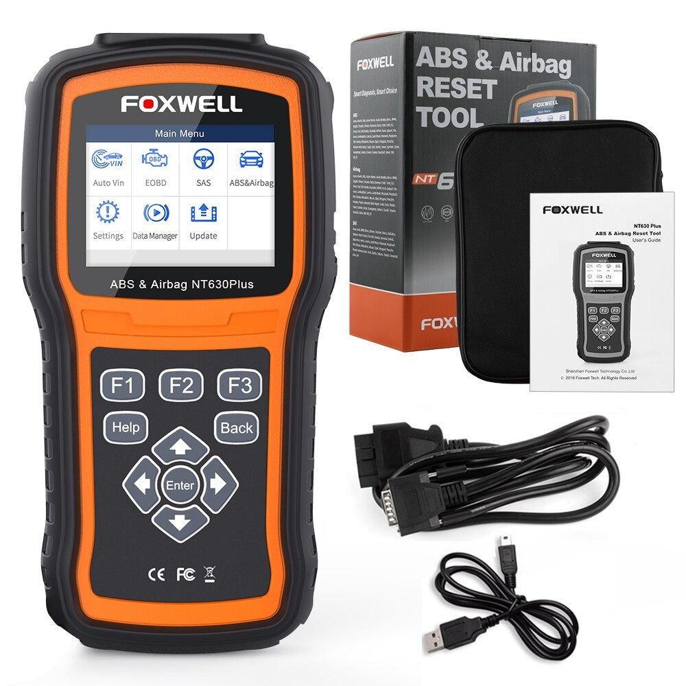 Foxwell NT630 Plus OBD2 Scanner OBD 2 ABS Airbag SRS SAS Crash Data Reset Auto ODB2 Car Diagnostic Tools OBD Automotive Scanner