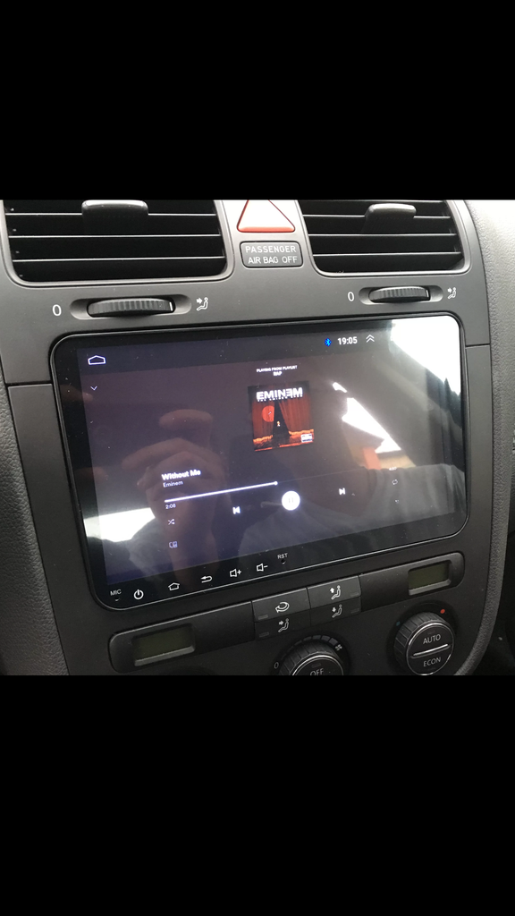 Suitable for VW Android 8.1 Double DIN Head Unit + Reversing Camera for Volkswagen, Skoda Bluetooth, Radio, Video Player