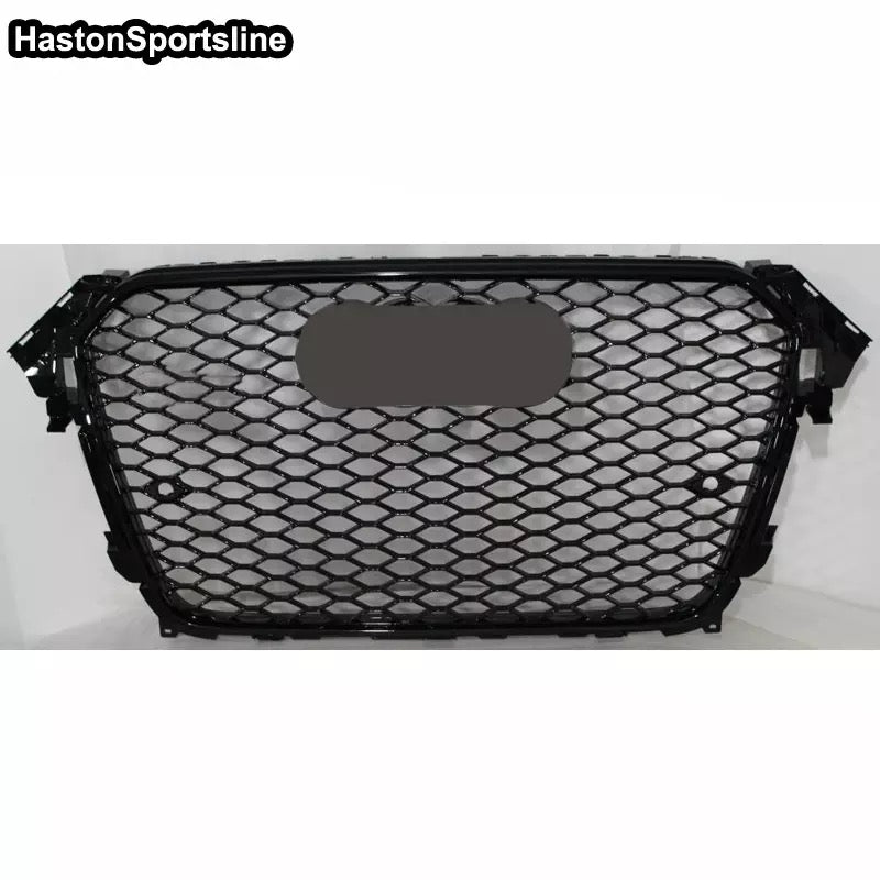 Front Sport Hex Mesh Honeycomb Hood Grill Gloss suit for Audi A4/S4 B8.5 2013 2014 2015 2016 for RS4 Style