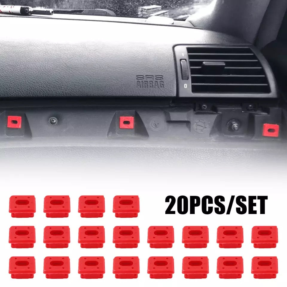 20pcs Interior Panel Fixing Buckle for BMW E46 / E65 / E66 / E83N Dashboard Dash Trim Strip Clips