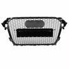 Front Sport Hex Mesh Honeycomb Hood Grill Gloss suit for Audi A4/S4 B8.5 2013 2014 2015 2016 for RS4 Style