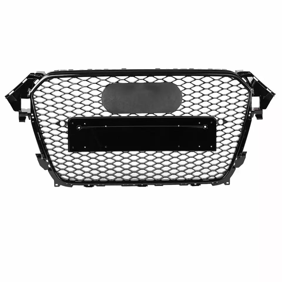 Front Sport Hex Mesh Honeycomb Hood Grill Gloss suit for Audi A4/S4 B8.5 2013 2014 2015 2016 for RS4 Style