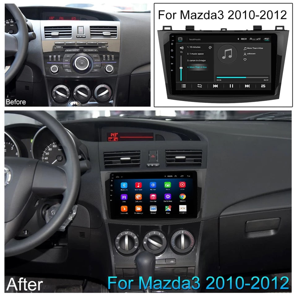 Androids 9.0 for Mazda 3 Axela 2010-2012 Car DVD GPS Radio Stereo 1G 16G WIFI Free MAP Quad Core 2 din Car Multimedia Player