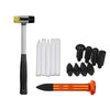 Auto Repair Dent Removal PDR Tools - Rubber Hammer with 5pcs POM Knock Down - Aluminum Tap Down