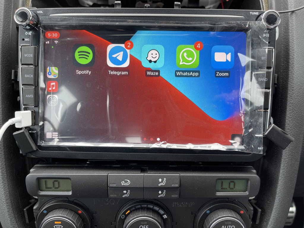 Car Stereo with Apple CarPlay / Android Auto Suit VW Golf MK5 MK6 Car Stereo Double DIN Head Unit, Bluetooth