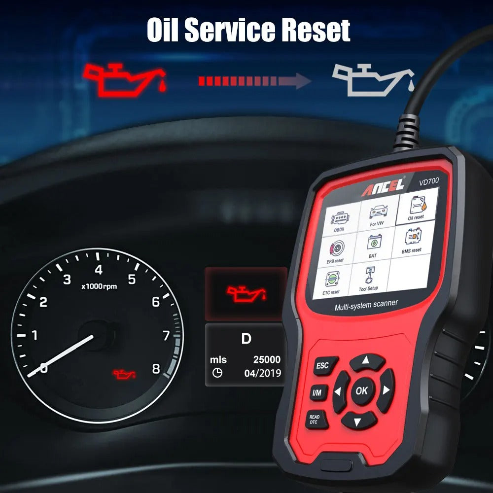 VAG Car Diagnostic Tool VD700 OBD2 Code Reader All System Scan Airbag ABS Oil EPB Reset OBD Auto Tools For VW Audi Skoda