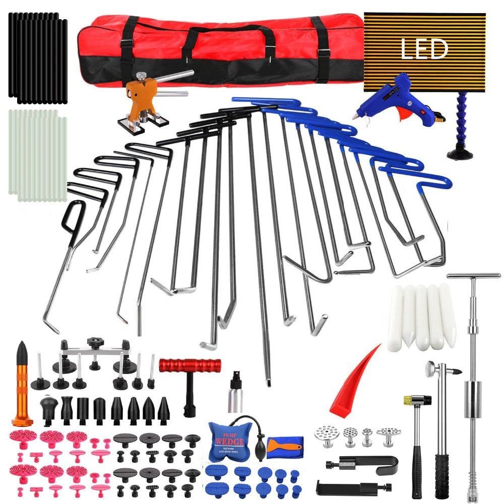 PDR Tool for Hail Damage Removal PDR Rods Dent Puller Slide Hammer Dent Lifter Glue Gun Tap Down Pdr Light Reflect Board