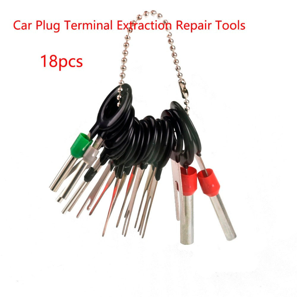 18Pcs/Set Terminal Removal Kit, Car Electrical Wiring Crimp Connector Pin Extractor Stereo
