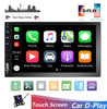 Car Stereo Double DIN Head Unit with Rear View Camera, Bluetooth, 7" Touch Screen Car Stereo Radio D-Play Mirrorlink