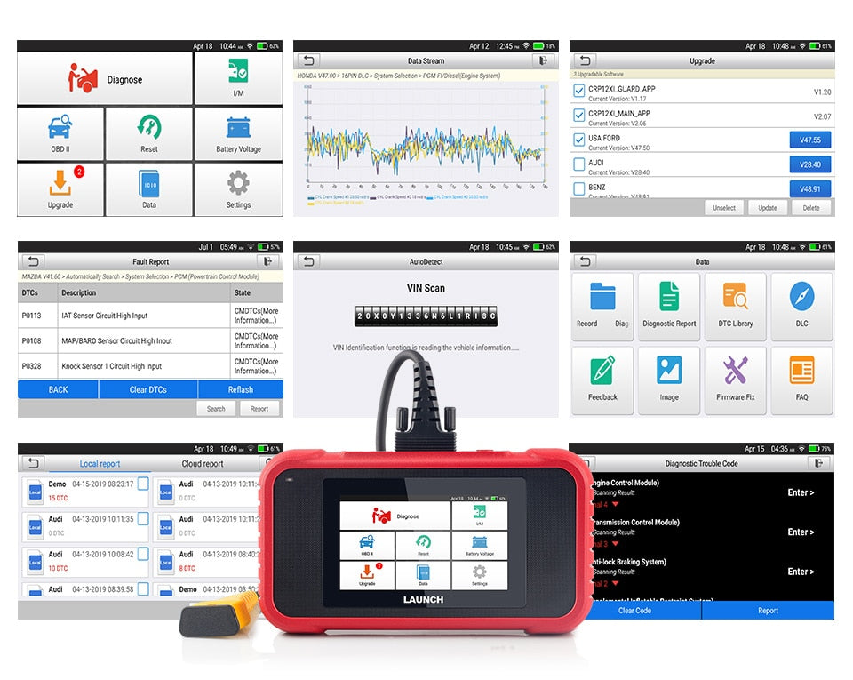 Launch X431 CRP129E V. 2.0 OBD2 Diagnostic Tool for ENG/AT/ABS/SRS Multi-language free update CRP129 Creader VIII