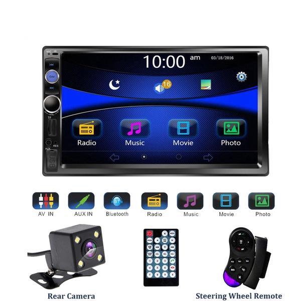 **WEEK SPECIAL** Car Stereo 2 DIN 7 inch Apple CarPlay Android Auto Head Unit with Rear View Camera, Bluetooth