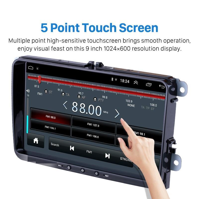 2G + 64G Android 12 Suitable for VW Support Apple CarPlay 9” Head Unit Multimedia Player suit for VW Golf 5 6 Skoda Passat Seat