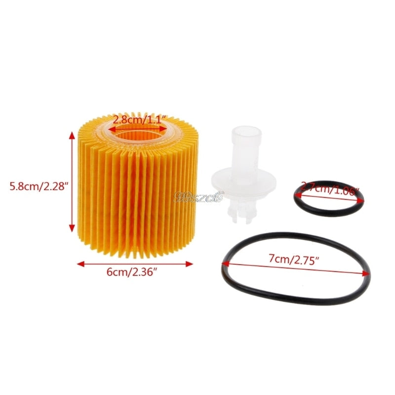 Compatible with Toyota Corolla Oil Filter Cartridge Compatible with Corolla, Prius, Toyota engine 1.8L 2ZR-FE - 04152-YZZA6