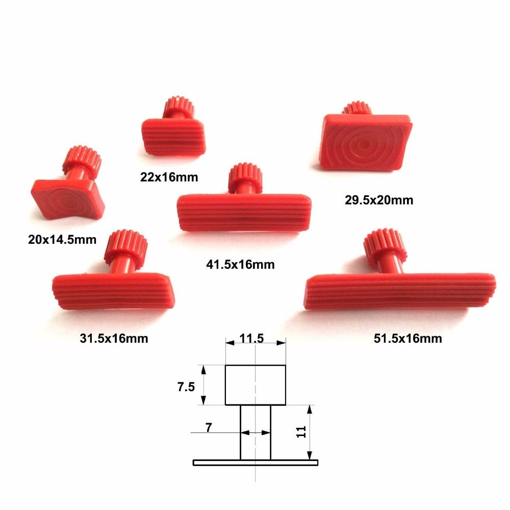 PDR Tools Paintless Car Dent Repair Tool Dent Removal Dent Puller Tabs Dent Lifter PDR Tool Kit ToolKit Hand Tool Set