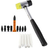 Auto Repair Dent Removal PDR Tools - Rubber Hammer with 5pcs POM Knock Down - Aluminum Tap Down