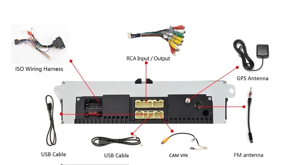 Suitable for VW Android 8.1 Double DIN Head Unit + Reversing Camera for Volkswagen, Skoda Bluetooth, Radio, Video Player