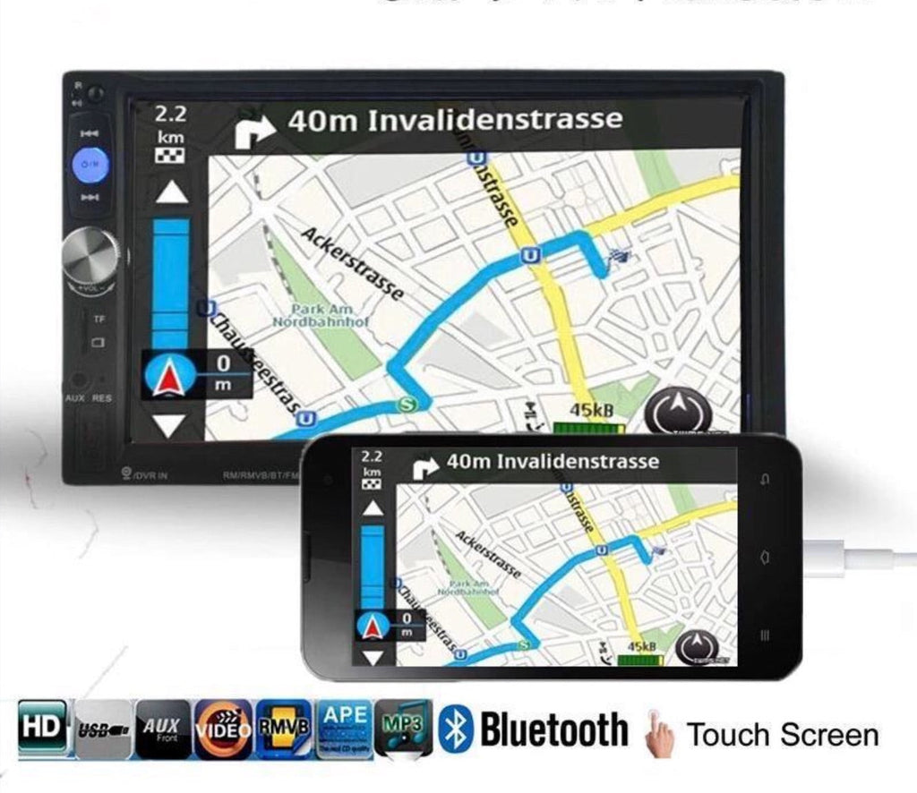 **WEEK SPECIAL** Car Stereo 2 DIN 7 inch Apple CarPlay Android Auto Head Unit with Rear View Camera, Bluetooth