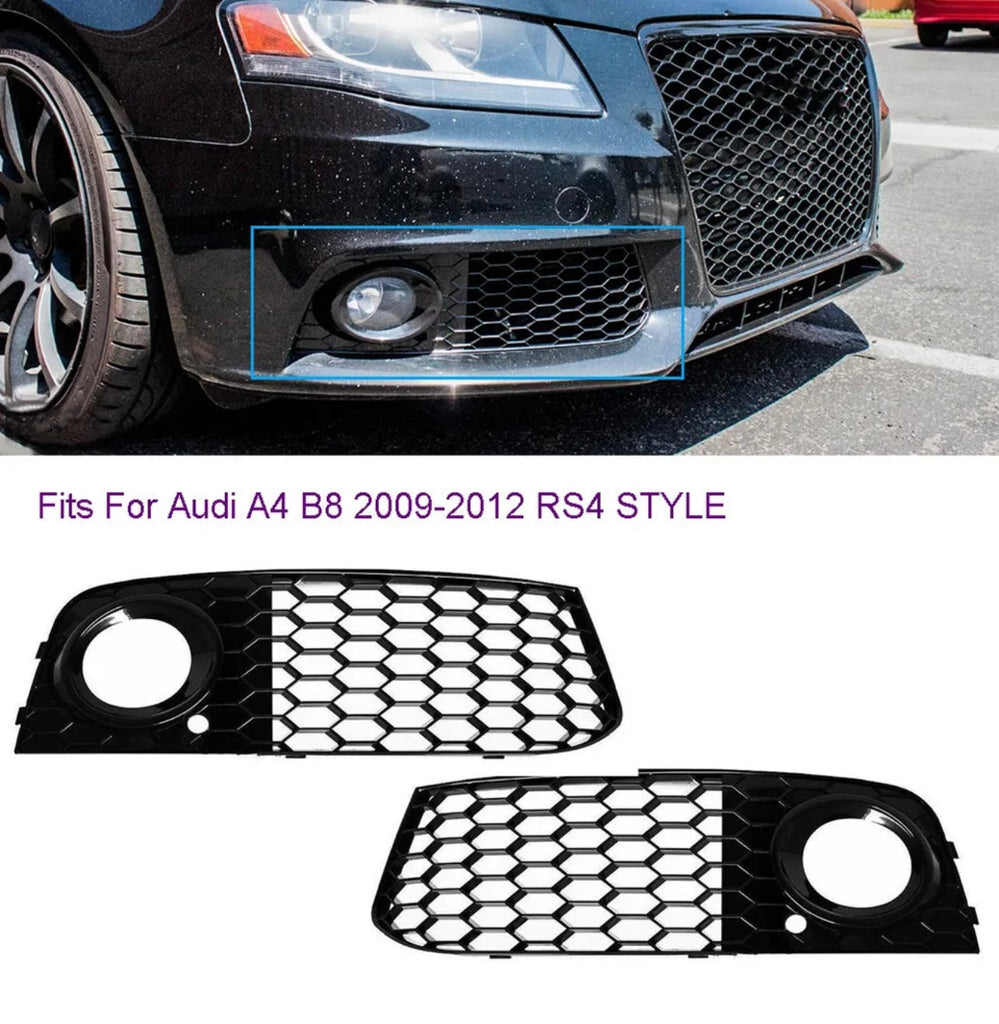 Pair of Mesh Fog Light Covers for Audi A4